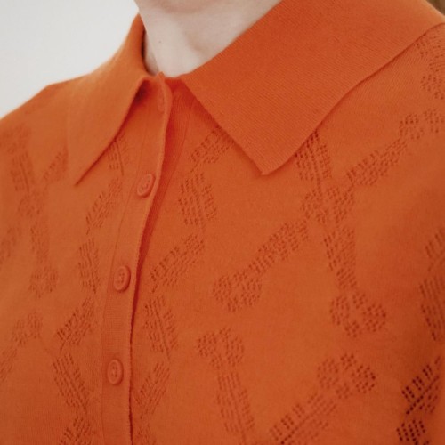 타이니코튼 오렌지 케이블 니트 크롭 스웨터 AW25-681J08 ONE COLOR