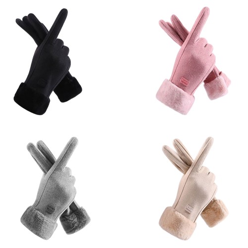 여성 기모 장갑 따스한 여자 스마트폰 터치 방한 패션 글러브