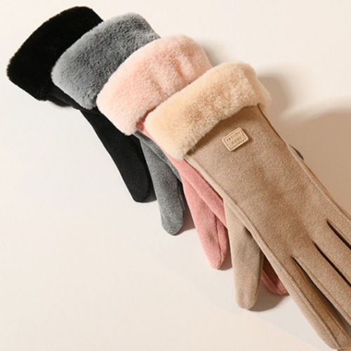스웨이드 여성겨울장갑 예쁜 여자 기모 보온 방한 융털장갑 핸드폰 터치