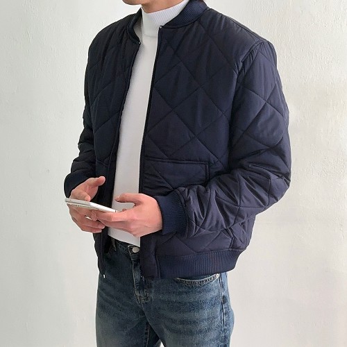 남자경량패딩 깔깔이 블루종 퀼팅점퍼 남자숏패딩