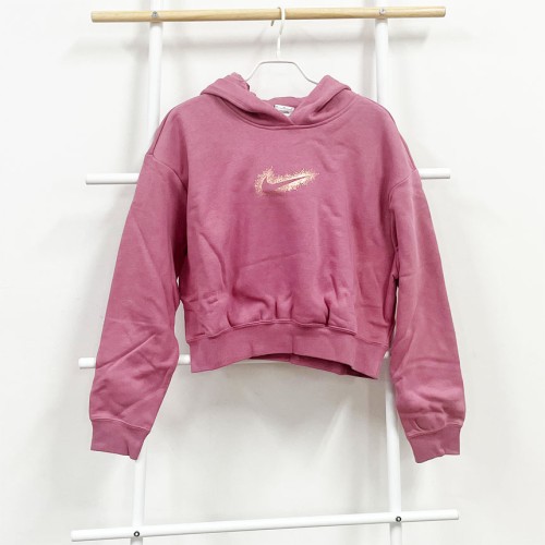 [창고정리] 나이키 클럽 플리스 여성 오버사이즈 크롭 후드 티셔츠 DQ6777-667, M