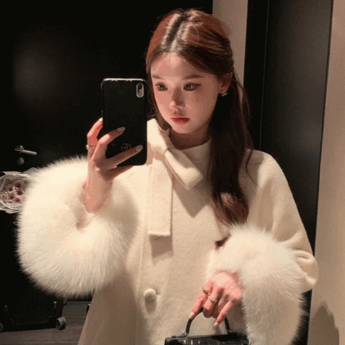 예쁨 리본카라 플레어 소매퍼 탈부착 하프 모직코트(3color)