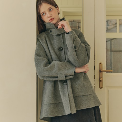 [제로스트릿][6컬러] 핸드메이드 에이라인 울 하프 코트 HAND MADE A LINE WOOL HALF COAT