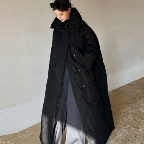 빅사이즈 여성 롱 패딩 루즈핏 여자 롱 패딩 데일리