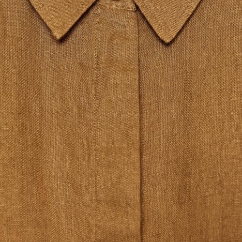 자라 내추럴 린넨 긴팔 셔츠 5344/241 OCHRE