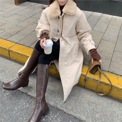 라문 털안감 겨울 여성 패딩 퍼 카라 겨울 야샹 점퍼 롱 패딩코트