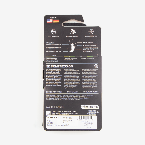 CEP 코어 런 미드 컷 5.0 양말 WP9CLR