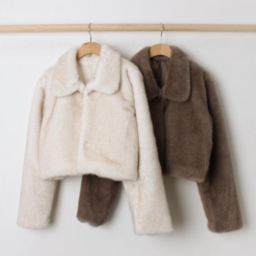 시어링 빅카라 뽀글이 무스탕 자켓