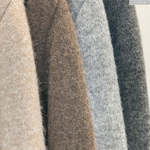 위로브 브이넥 소프트 배색 가디건 4col 가을 겨울 루즈핏 레이어드 보송 제이플로우