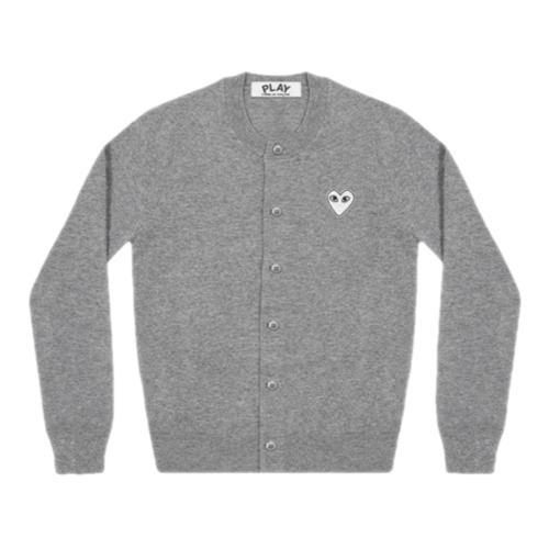 꼼데가르송 가디건 화이트와펜 남여공용