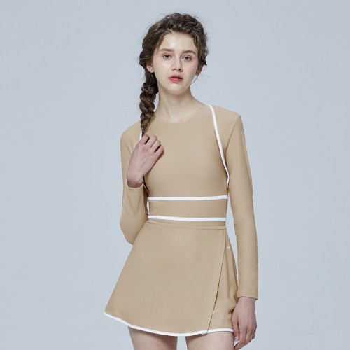 원피스 수영복 여성 래쉬가드 비치웨어 빅사이즈 체형커버 리본 스트링 팬츠세트
