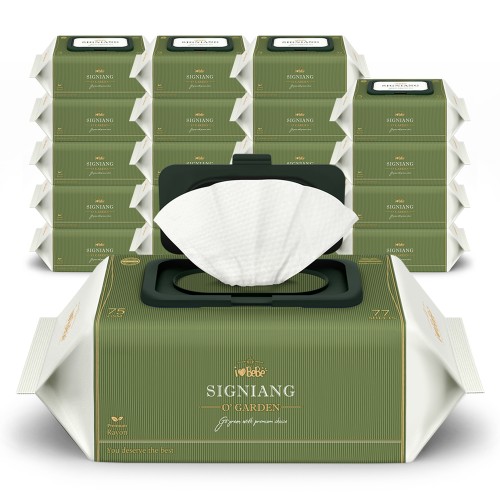 아이러브베베 시그니앙 오가든 75g엠보 아기물티슈 77매, 20개