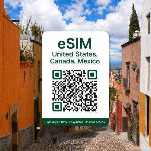 북아메리카 3개국 이심 eSIM 데이터 매일 무제한 | 미국·캐나다·멕시코 통합 eSIM | T-Mobile·Verizon·Rogers·AT&T·Telcel | 이심통